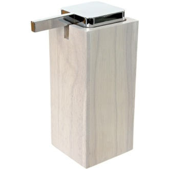 Soap Dispenser White Square Tall Soap Dispenser in Wood Gedy PA80-02